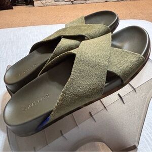 Rothy's Khaki Cross Strap Slides